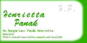 henrietta panak business card